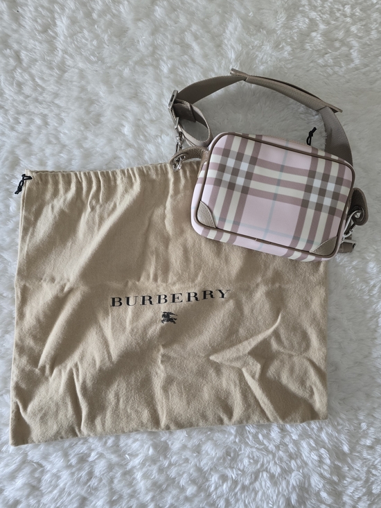 Burberry Handbags - Burberry Pink Check Camera Bag